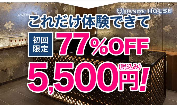 これだけ体験できて 初回限定 77％OFF 5,500円!（税込み）