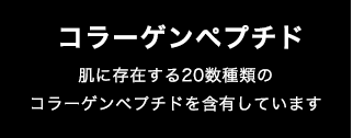 コラーゲンペプチド 肌に存在する20数種類のコラーゲンペプチドを含有しています