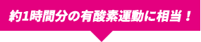 約1時間分の有酸素運動に相当!