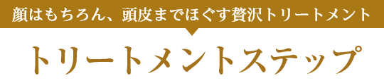 デコルテ、ヘッドまで贅沢にトリートメント！トリートメントステップ