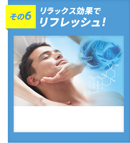 その6 リラックス効果でストレス緩和!