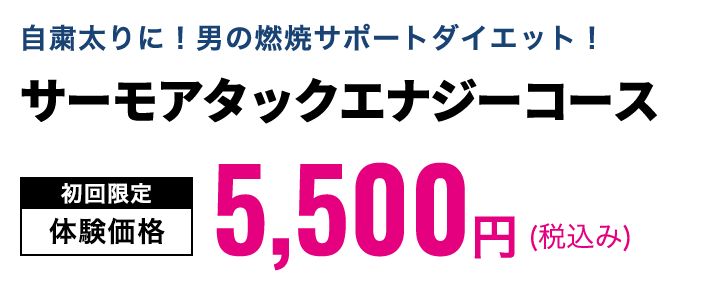 サーモアタックエナジーコースコース　初回限定体験価格5,500円